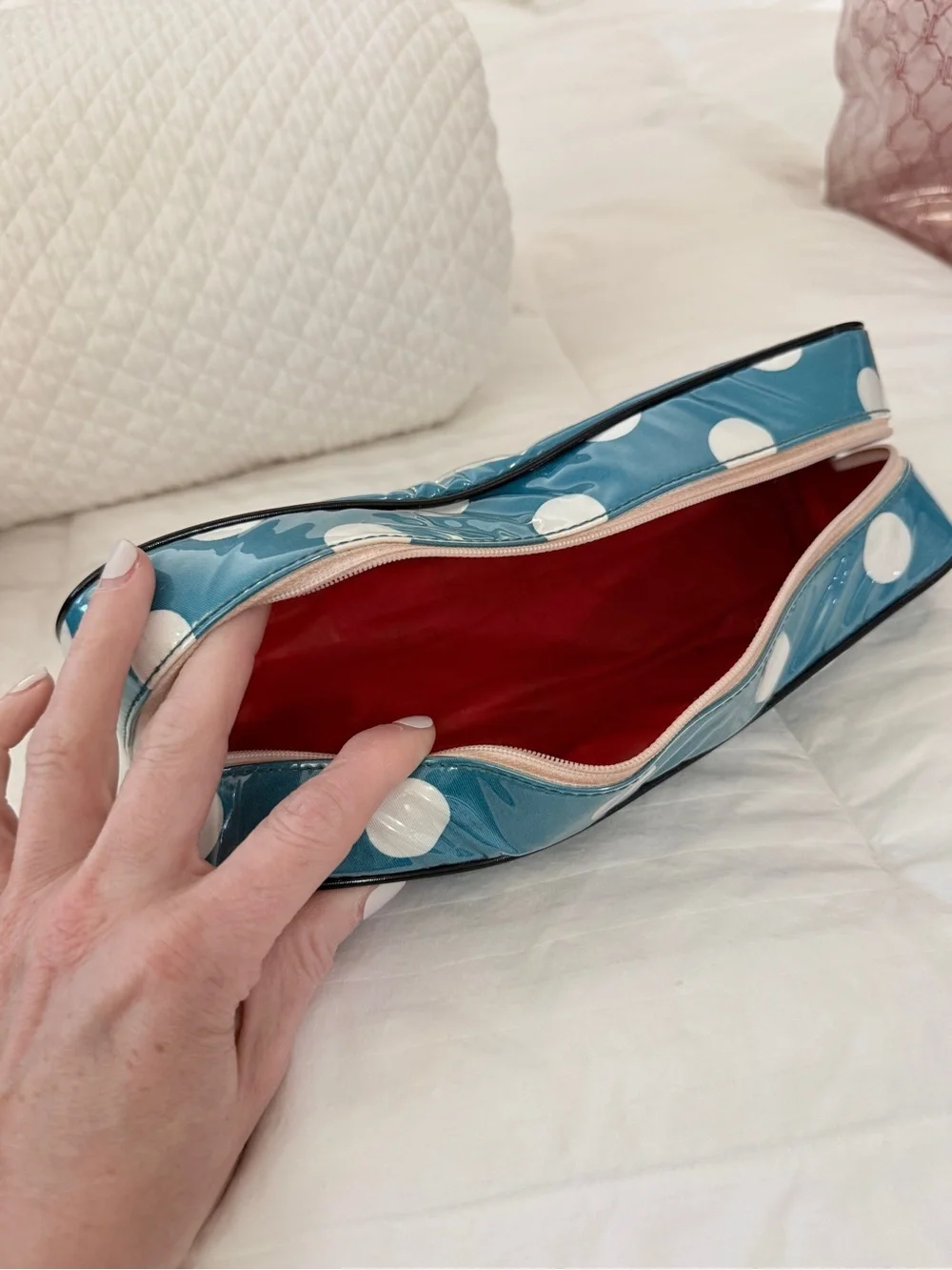 Kate Spade Vinyl Polka Dot Toiletry Bag